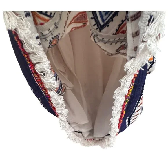 Anthropologie Akemi + Kin Geometric Embroidered Sleeveless Dress Size 4 - Picture 10 of 13